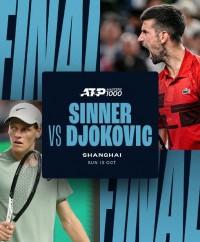 🎾ATP上海站男单决赛:德约科维奇0-2不敌辛纳 遗憾无缘生涯第100冠