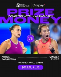 🎾武网女单决赛首盘:郑钦文3-6萨巴伦卡